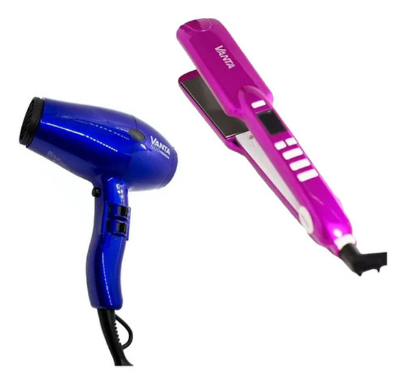 Kit Vanta Secador + Planchita De Pelo Profesional Alisado Cs 0