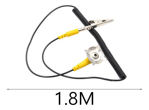 Cabo De Aterramento Antiestático Com Garra De Jacaré 1.8m 1