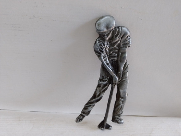 Figura De Jugador De Golf De Metal Para Colgar Antigua 0