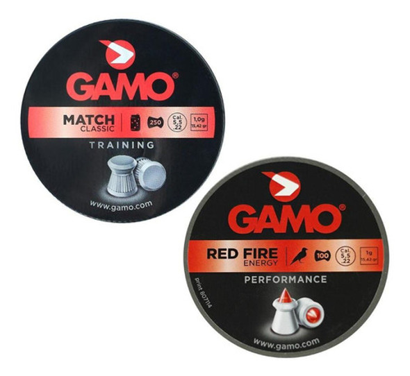 Chumbinho Gamo 5.5 Lata Red Fire + Match Training Lata 250un 0 Chumbinho Gamo 5.5 Lata Red Fire + Match Training Lata 250un 0