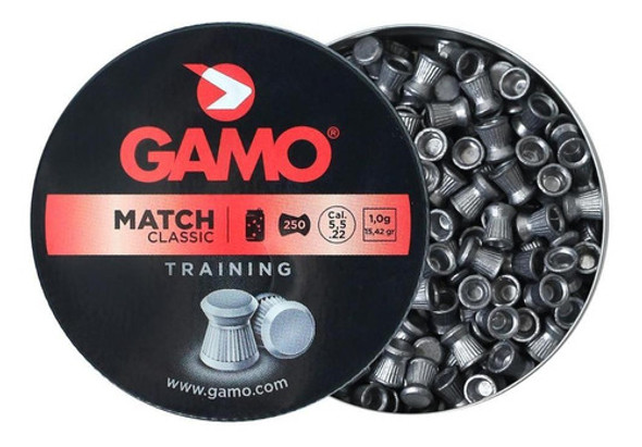 Chumbinho Gamo 5.5 Lata Red Fire + Match Training Lata 250un 1 Chumbinho Gamo 5.5 Lata Red Fire + Match Training Lata 250un 1