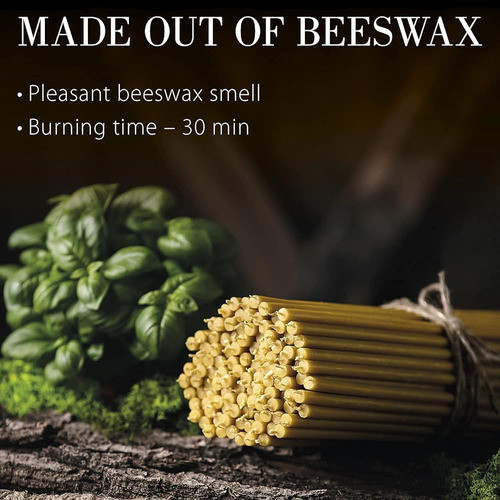 Velas De Cera De Abeja Pura Danilovo - Velas Cónicas Altas Y 1