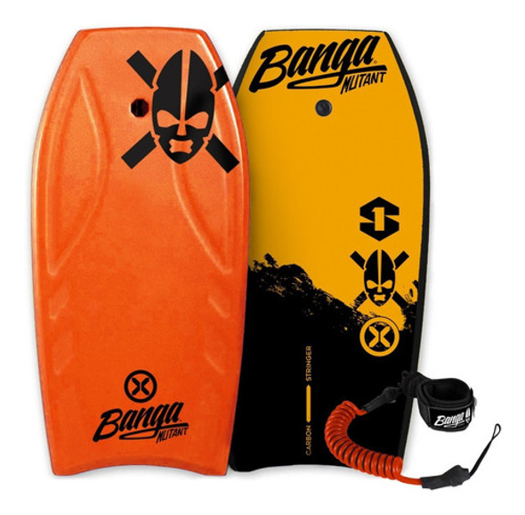 Bodyboard Banga® Oficial Mutant 39¨ Stringer Carbono + Pita 0