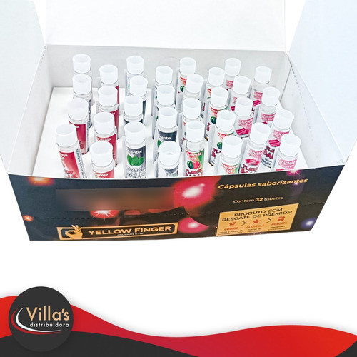 Caixa Capsulas Yellow Finger Flavor Balls C/32 Unidades 1