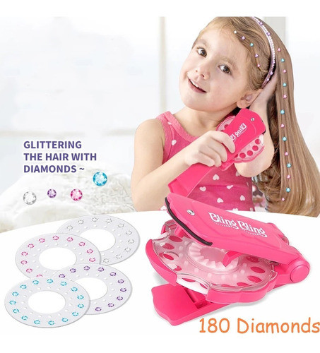 Kit 180 Gems Bling Conjunto De Luxo Toy Makeup Play Hair Sti 1