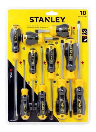 Destornilladores Stanley 60-100s En Juego De 10 Piezas 0