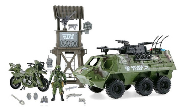 Set Guerra Grande Juego De Soldaditos Juguete Base Militar 0