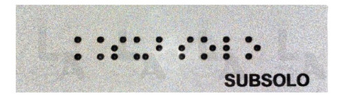 Kit 10 Placas Braile Autoadesiva 10x3cm Corrimão Subsolo 0