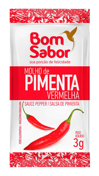 Pimenta Em Sachê 3g Com 200 Unidades Bom Sabor Bom Sabor 0
