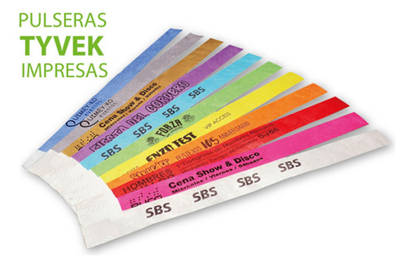 Pulseras Identificación Y Seguridad Tyvek Impresas 2.000 U 1