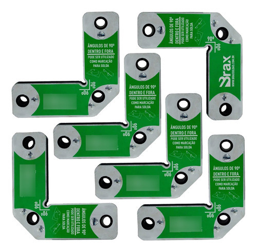 Kit 6 Esquadro Magnético Profissional Para Solda 7kg Brax 0