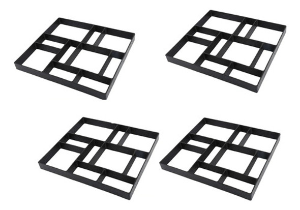 4x Formas P/ Caminho Pedra P/ Piso Decorado Jardim Easy Piso 0