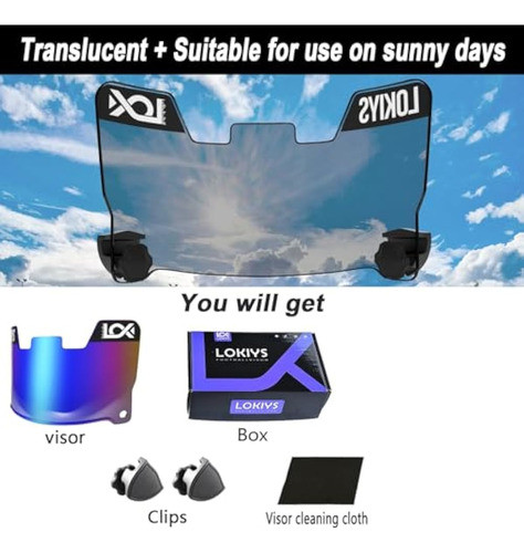 Lokiys Visera De Fútbol - Para Cascos De Fútbol 1