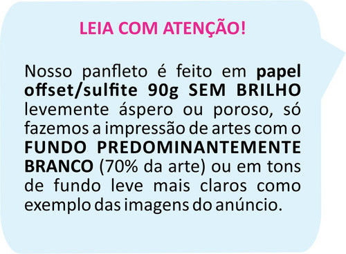Panfletos Flyer Frente Papel Offset 90g 10x14cm | 400un 1