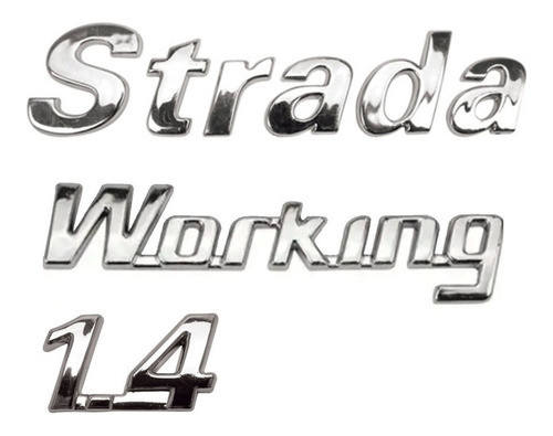 Emblemas Strada Working 1.4 - 2002 À 2013 - Modelo Original 1