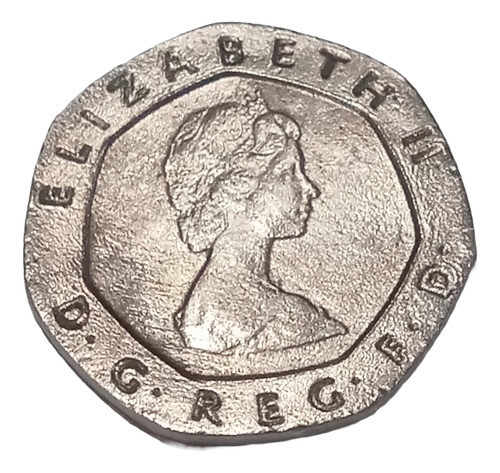 Moneda Antigua 1982 Britanica Elizabeth Ii 20 Pence 1