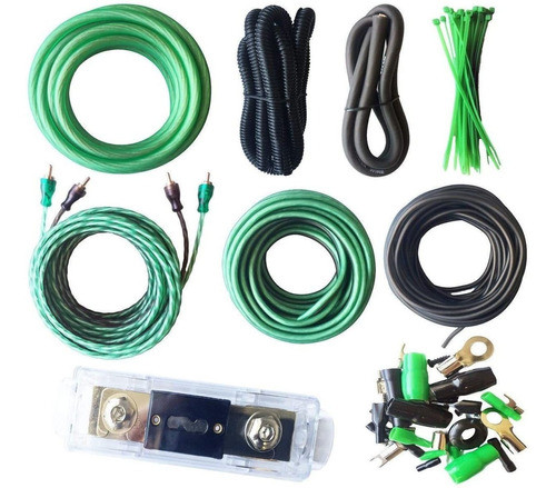 Kit Cables Potencia 4 Gauges Soundbox 3500w Real Awg 0
