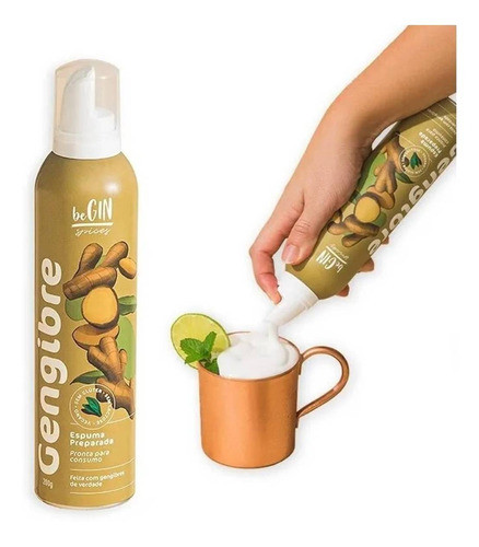 Espuma P/ Drinks Bebidas Sabor Gengibre 3 Un Moscow Mule Gin 1