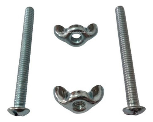 Tornillos Cab Tanque Comb 1/4 × 2 1/4  + Tuercas Mariposas 0