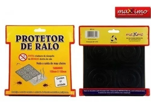 Tampa Ralo Protetor Mau Cheiro Insetos Quadrado 15x15 Cm 0