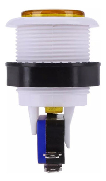 2 Botones Pulsador Arcade Microswitch 33mm O:28mm Amarillo 1