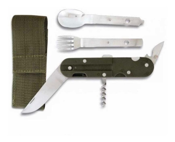 Set Cubiertos Plegables Camping Militar Supervivencia 7en 1 1 Set Cubiertos Plegables Camping Militar Supervivencia 7en 1 1