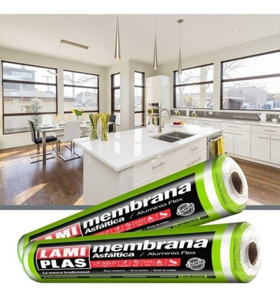 Rollo Membrana Asfaltica Lamiplas Con Aluminio 35 Kg X 10 M2 1