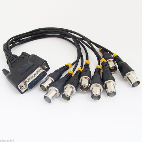 1 Set Vga D-sub 15pin 2 Filas Macho A 8 Bnc Hembra Jack Vga 0