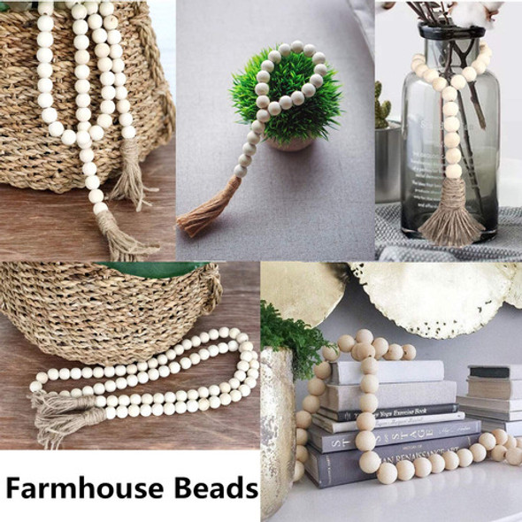 Cuenta De Madera Natural 35mm Orificio De 7mm Por 5 Unidades 1