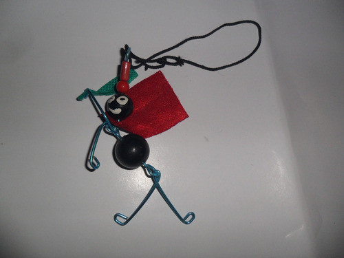 Antiguo Muñeco Alambre Esfera Sugus Hormiga Colgante 0