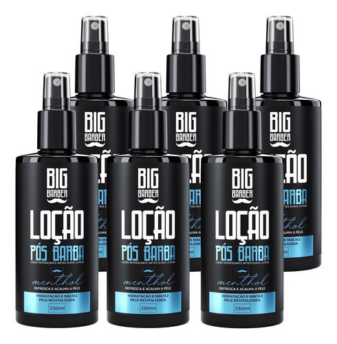 Loção Pós Barba Big Barber 250ml Menthol Fardo Com 6 Unidade 0