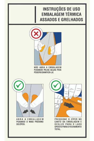Embalagem Térmica Frango Assado E Grelhados C/ Alça 200 Pçs 1