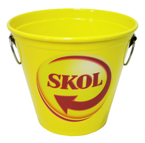 Balde De Gelo De Aluminio Redondo Com Alca Skol 3 L 17x19cm 0