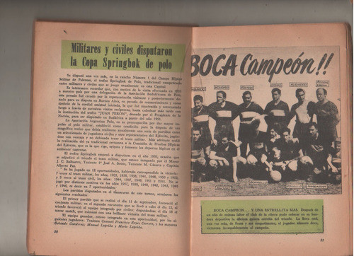 Revista * El Soldado Argentino * Boca Campeon 1954 Con Peron 1