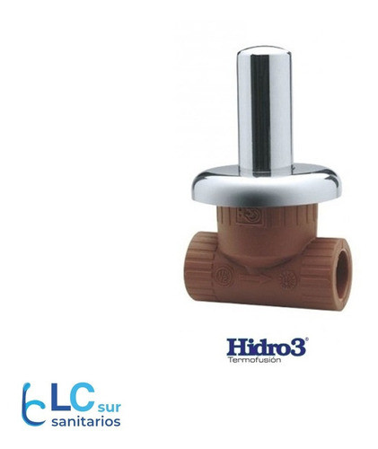 Llave De Paso Hidro3 3/4 Con Campana Cromada 1