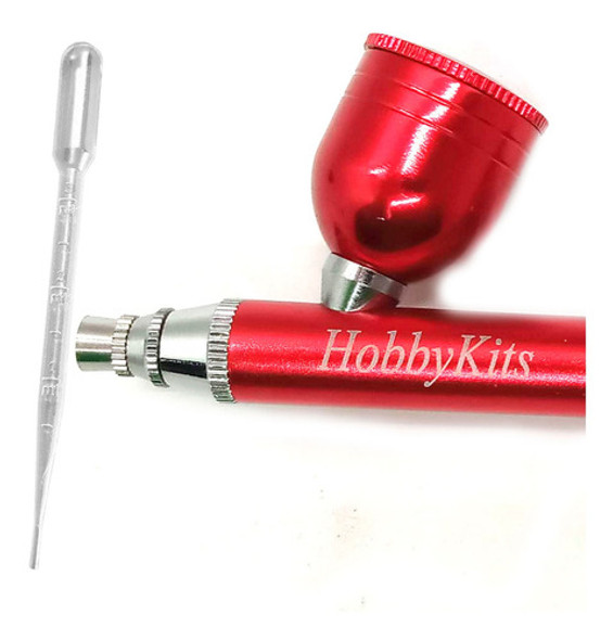 Aerógrafo Hobbykits Copa De Gravedad Y Pipeta Gotero 3ml 0