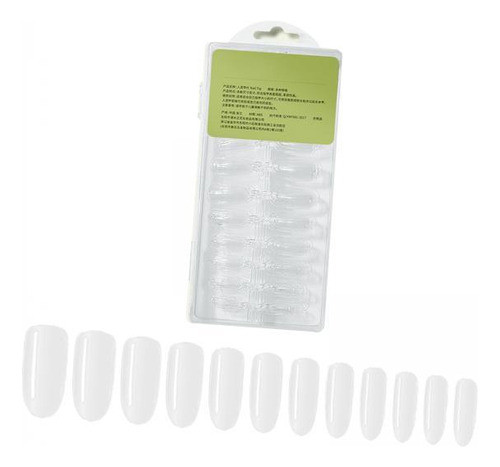 3 X 240 Pçs Dicas De Unhas Falsas Limpar Oval Transparente 0