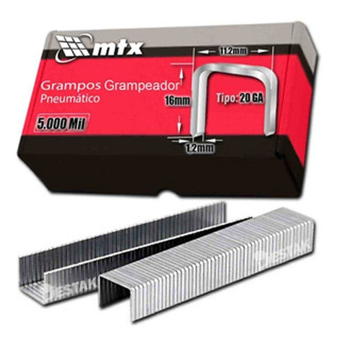 Grampos Grampeador Pneumático 16mm X 11,2mm X 0,6m 576609 0