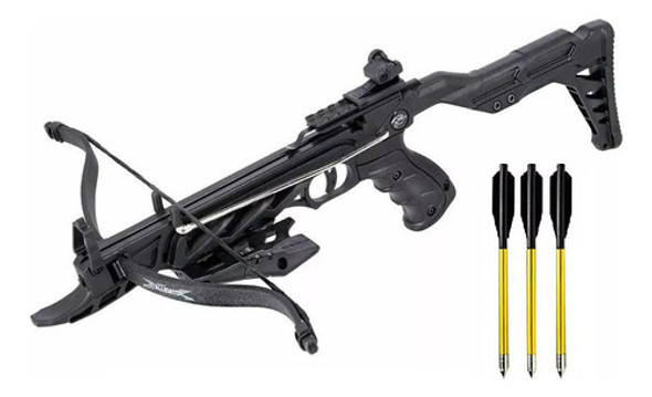 02 Besta Balestra Recurva Mankung 80lbs 185fps Preta Mk-tcs2 1