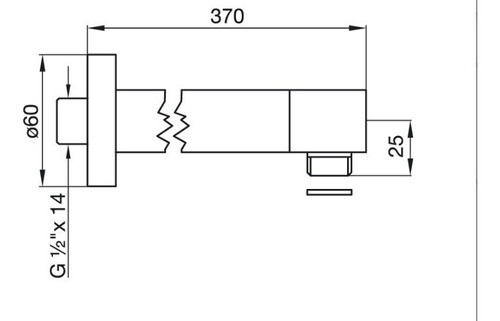 Fv Brazo Para Ducha Temple 0140.07/87 Cr * 1