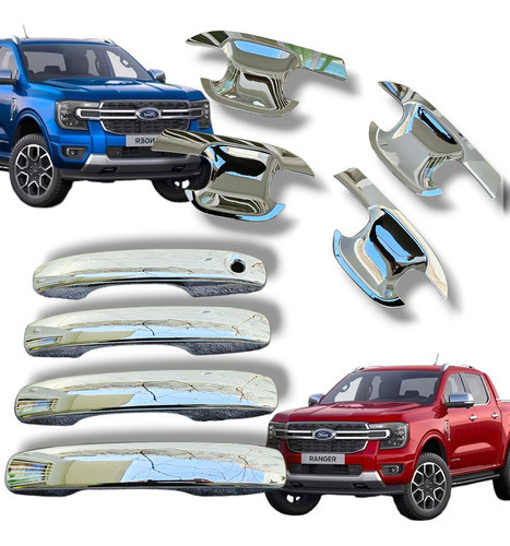 Ford Ranger 2023 2024 + Cubre Manijas Y Uñeros Cromados 0