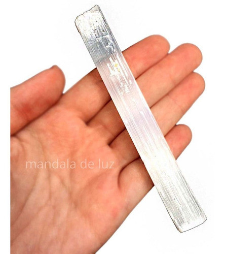 Combo 2 Bastões De Selenita Pedra Cristal Natural Kit 10cm 1