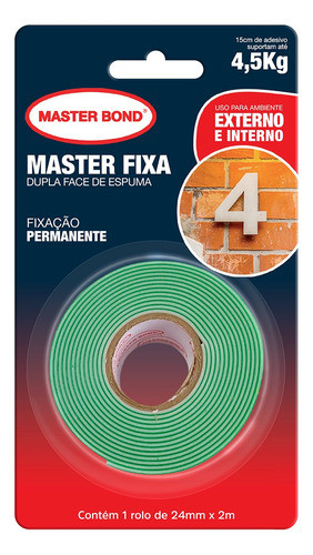 Fita Dupla Face Espuma 24mm X 2m Fixa 1