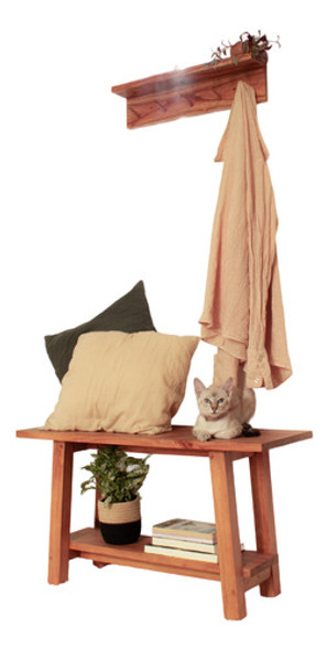 Set Recibidor Banco + Perchero Madera Maciza 0
