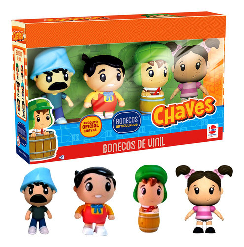 Bonecos Turma Do Chaves Oficial 4 Unid Lider Brinquedo 3580 0