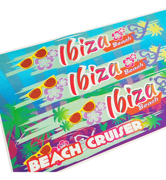 Plancha Kit De Calcomanías P/ Bicicletas Ibiza 0