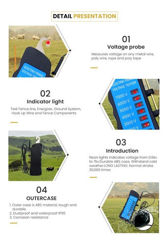 Testador De Cerca 600v-7kv, Jardim Doméstico, Cavalo, Gado 1