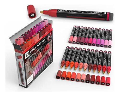 Tooli-art Juego De 22 Rotuladores De Pintura 0