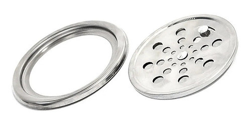Ralo Banheiro Redondo 10x10 Anti Cheiro E Porta Grelha Inox 0