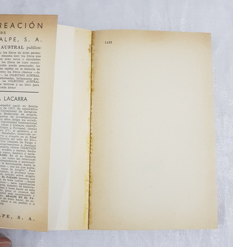 Libro Aragon En El Pasado Jose Maria Lacarra Austral B6 1